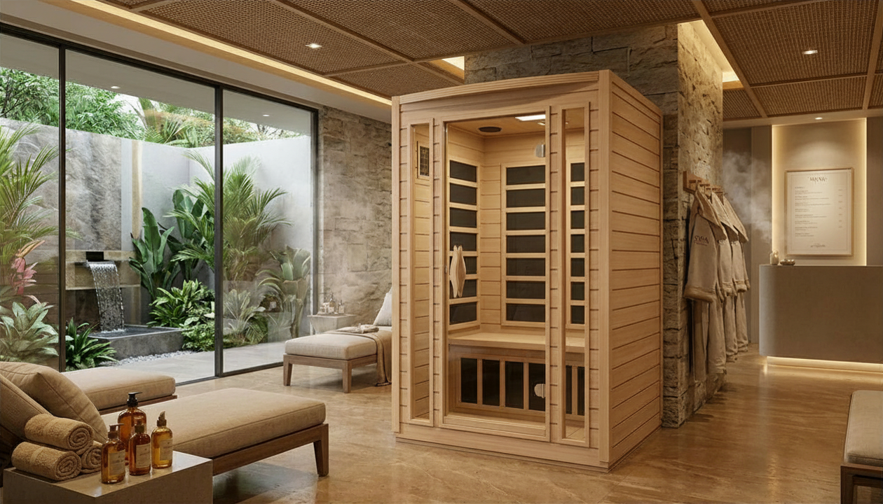 Sauna in spa setting