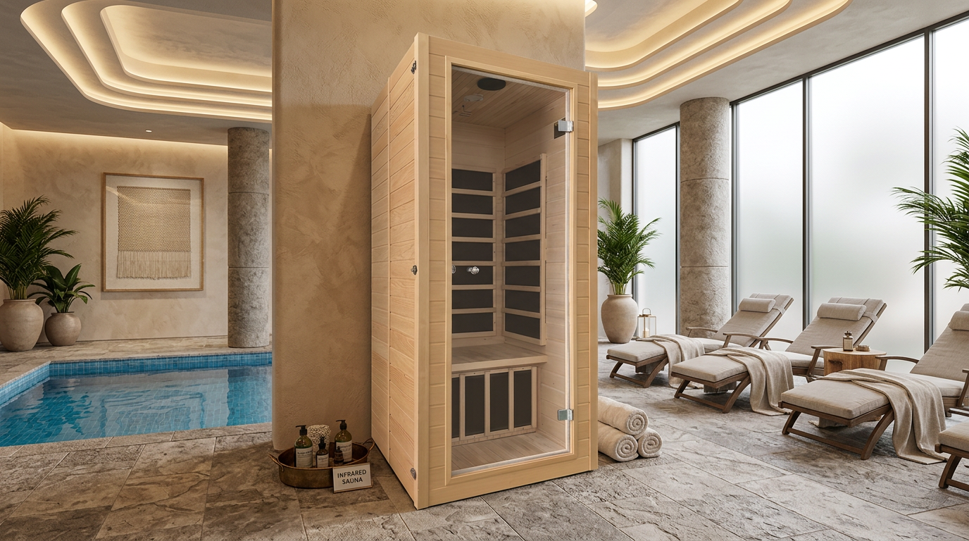 Sauna near indoor pool